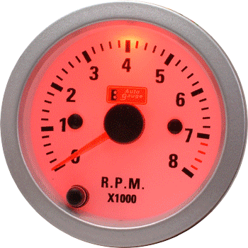 Auto Gauge Car Tachometer / R.P.M 2 Inches For Petrol 4. 6 3 Cylinders(7 Color Backlight)