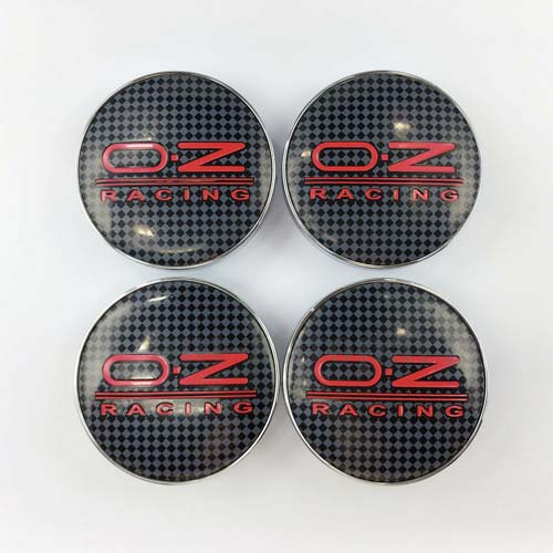4pcs O.Z RACING Red Emblem Car Wheel Center Hub Cap Caps Badge Sticker Decal 60mm