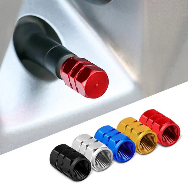 4pcs Aluminum Wheel Tire Valve Stem Air Dust Caps Cover