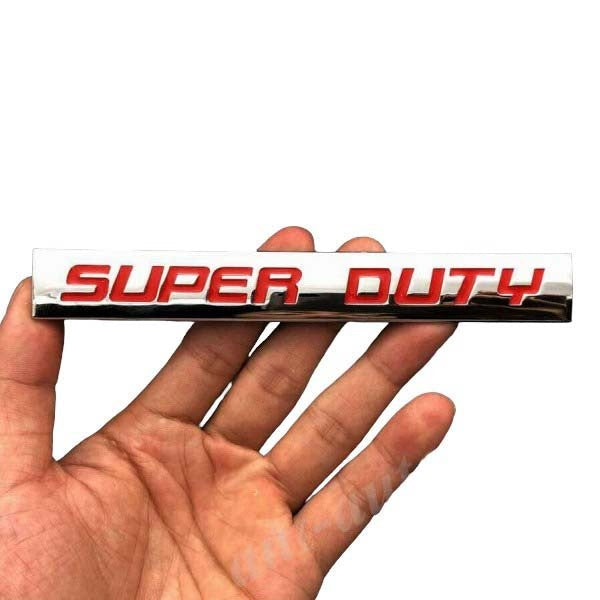 1pcs Chrome Red SUPER DUTY 3D Metal Car Sticker Emblem Badge Car Bike Decorative