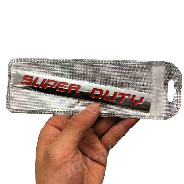 1pcs Chrome Red SUPER DUTY 3D Metal Car Sticker Emblem Badge Car Bike Decorative