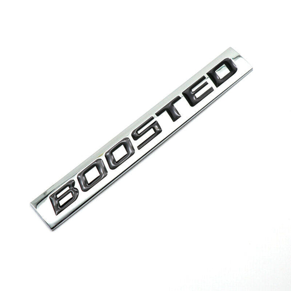 1pcs Chrome Black BOOSTED 3D Metal Car Sticker Emblem Badge Car Bike Decorative