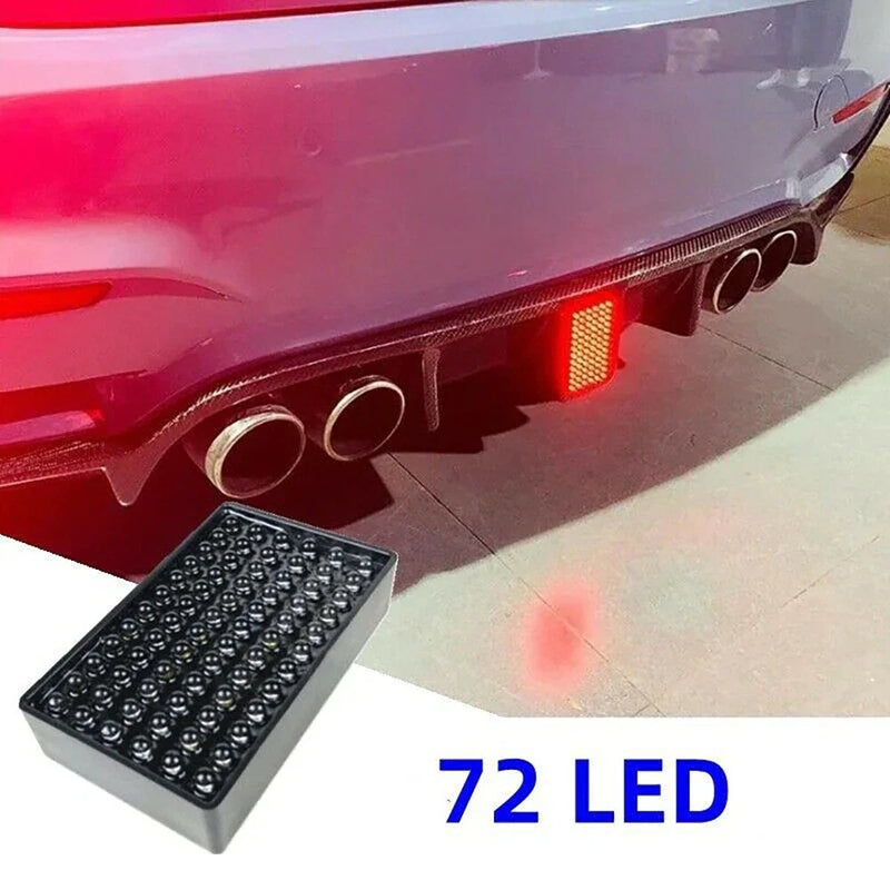Car F1 Style 72 LED Rear Tail Brake Stop Strobe Light Fog Bumper Pilot Lamp