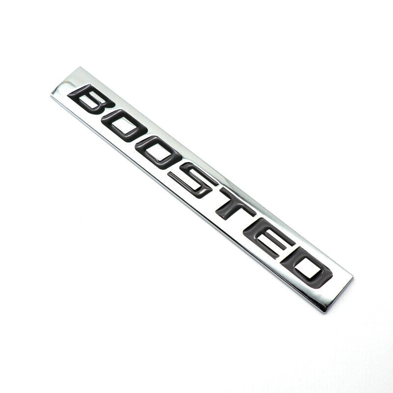 1pcs Chrome Black BOOSTED 3D Metal Car Sticker Emblem Badge Car Bike Decorative