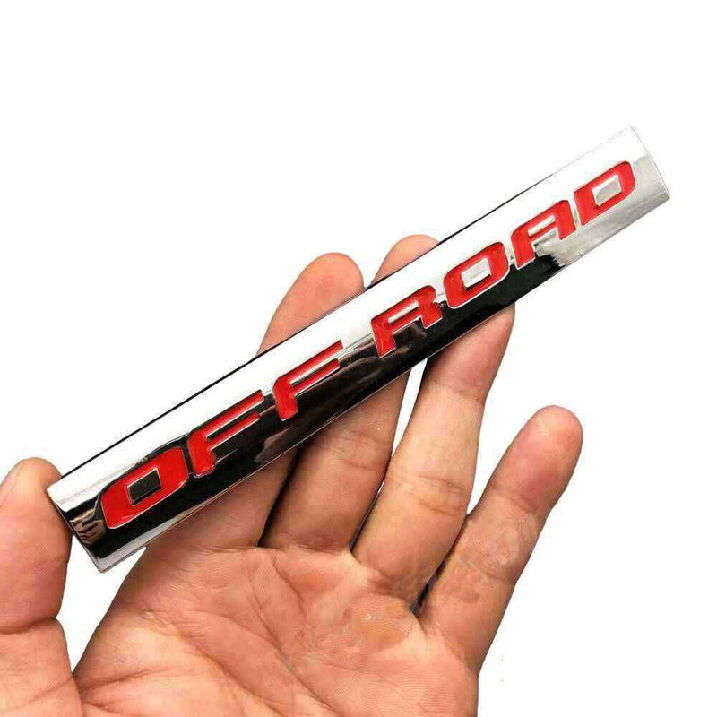 1pcs Chrome Red OFF ROAD 3D Metal Car Sticker Emblem Badge Car Bike Decorative
