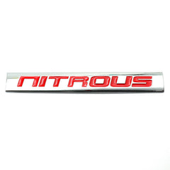 1pcs Chrome Red NITROUS 3D Metal Car Sticker Emblem Badge Car Bike Decorative