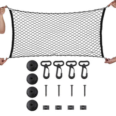 Car SUV Rear Cargo Trunk Storage Organizer Net plus mounting KIT