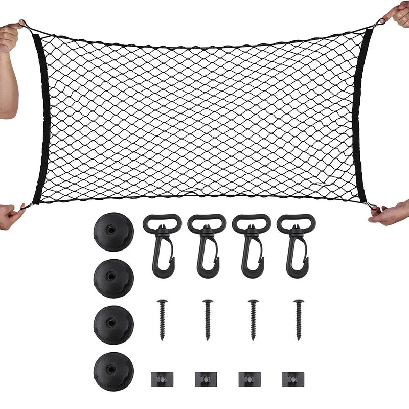 Car SUV Rear Cargo Trunk Storage Organizer Net plus mounting KIT