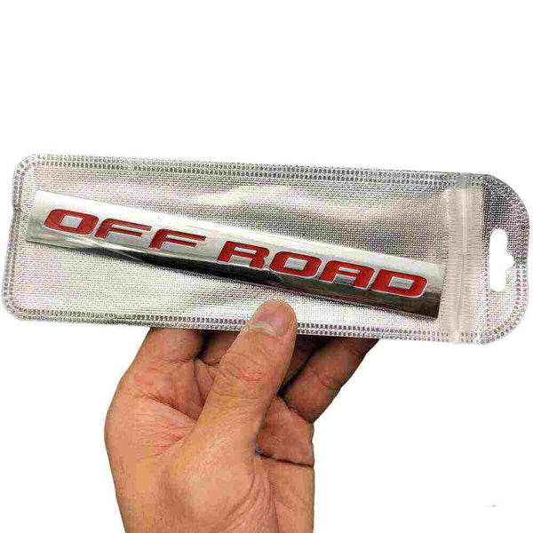 1pcs Chrome Red OFF ROAD 3D Metal Car Sticker Emblem Badge Car Bike Decorative