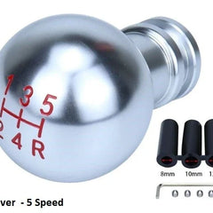 5 Speed Round Ball Gear Shift Knob Stick Universal Manual Aluminum Shifter