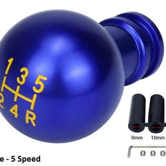 5 Speed Round Ball Gear Shift Knob Stick Universal Manual Aluminum Shifter