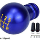 5 Speed Round Ball Gear Shift Knob Stick Universal Manual Aluminum Shifter