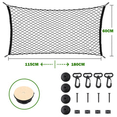 Car SUV Rear Cargo Trunk Storage Organizer Net plus mounting KIT