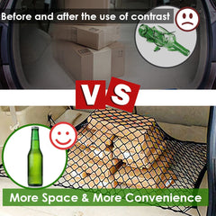 Car SUV Rear Cargo Trunk Storage Organizer Net plus mounting KIT