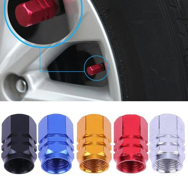 4pcs Aluminum Wheel Tire Valve Stem Air Dust Caps Cover