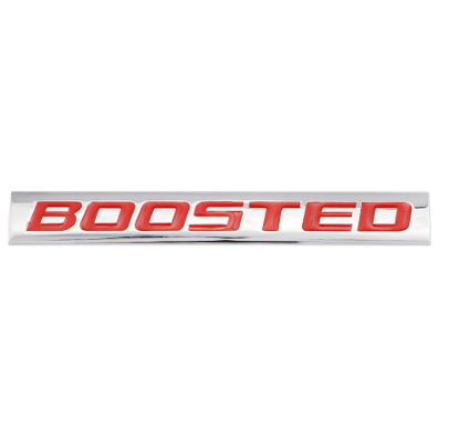 1pcs Chrome Red BOOSTED 3D Metal Car Sticker Emblem Badge Car Bike Decorative