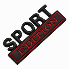 Universal NEW Black Red SPORT EDITION Badge emblem For All Cars And Bikes