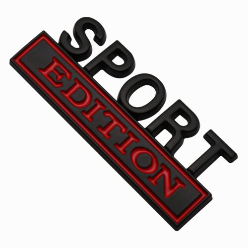 Universal NEW Black Red SPORT EDITION Badge emblem For All Cars And Bikes