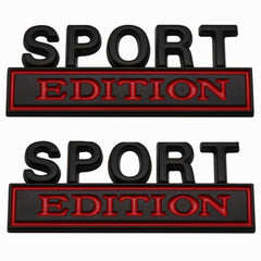 Universal NEW Black Red SPORT EDITION Badge emblem For All Cars And Bikes
