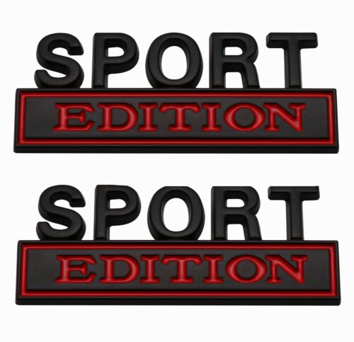 Universal NEW Black Red SPORT EDITION Badge emblem For All Cars And Bikes