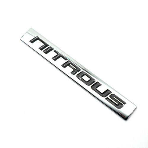 1pcs Chrome Black NITROUS 3D Metal Car Sticker Emblem Badge Car Bike Decorative