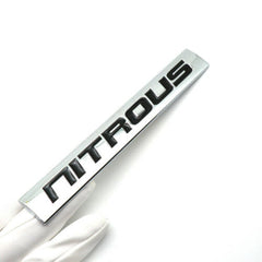 1pcs Chrome Black NITROUS 3D Metal Car Sticker Emblem Badge Car Bike Decorative