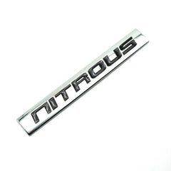 1pcs Chrome Black NITROUS 3D Metal Car Sticker Emblem Badge Car Bike Decorative