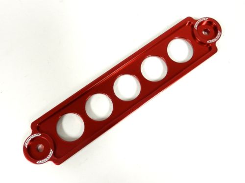 UNIVERSAL RED BILLET ALUMINIUM BATTERY TIE DOWN BIG BRACKET FOR CAR