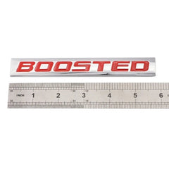 1pcs Chrome Red BOOSTED 3D Metal Car Sticker Emblem Badge Car Bike Decorative