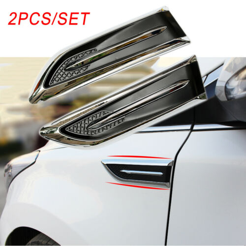 2Pcs Air Vent Flow Grille Cover Splitter Trim For Auto Door Body Fender Accessories