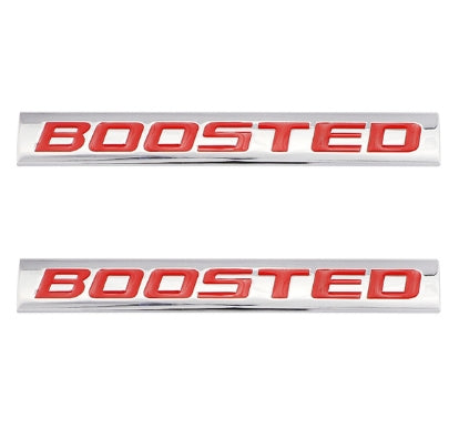 1pcs Chrome Red BOOSTED 3D Metal Car Sticker Emblem Badge Car Bike Decorative