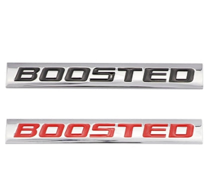 1pcs Chrome Red BOOSTED 3D Metal Car Sticker Emblem Badge Car Bike Decorative