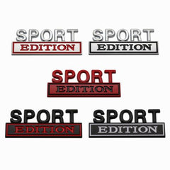 Universal NEW Chrome Red SPORT EDITION Badge emblem For All Cars And Bikes