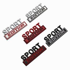 Universal NEW Black Red SPORT EDITION Badge emblem For All Cars And Bikes