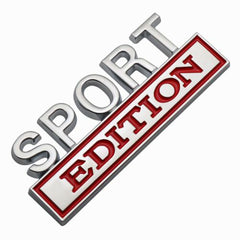 Universal NEW Chrome Red SPORT EDITION Badge emblem For All Cars And Bikes