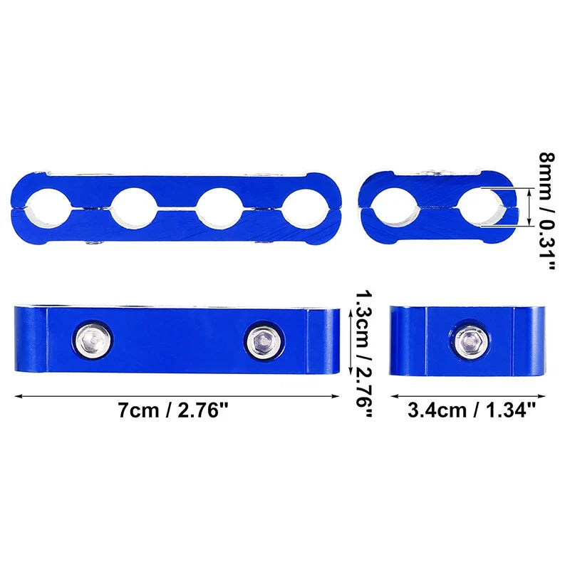 3PCS Aluminum Engine Spark Plug Wire Separator Divider Organizer Clamp Kit for 8mm 9mm 10mm