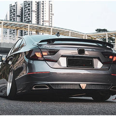 For Hond Accord 10th 2018-2022 Dark Grey YOFER Style Rear Spoiler Wing Lip Flap
