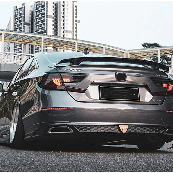 For Hond Accord 10th 2018-2022 Dark Grey YOFER Style Rear Spoiler Wing Lip Flap