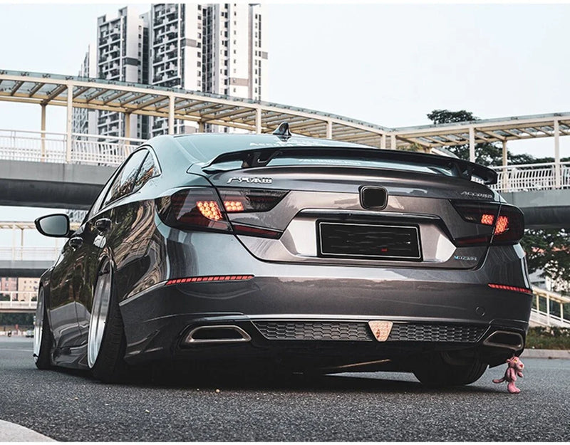 For Hond Accord 10th 2018-2022 Dark Grey YOFER Style Rear Spoiler Wing Lip Flap