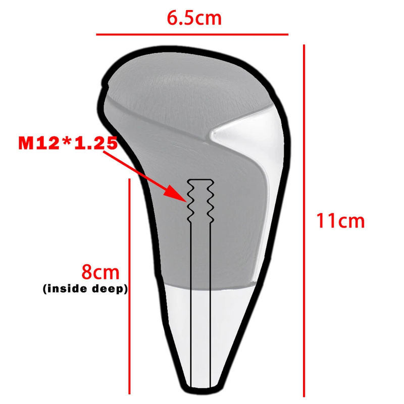 Carbon Fiber Car Gear Knob Manual Automatic Universal Auto Push Down Stick Shift Waterproof Shifter Lever