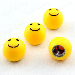 Universal Smile Happy Face Tire Tyre air Valve Stem Caps Car Truck Bike ATV Rod