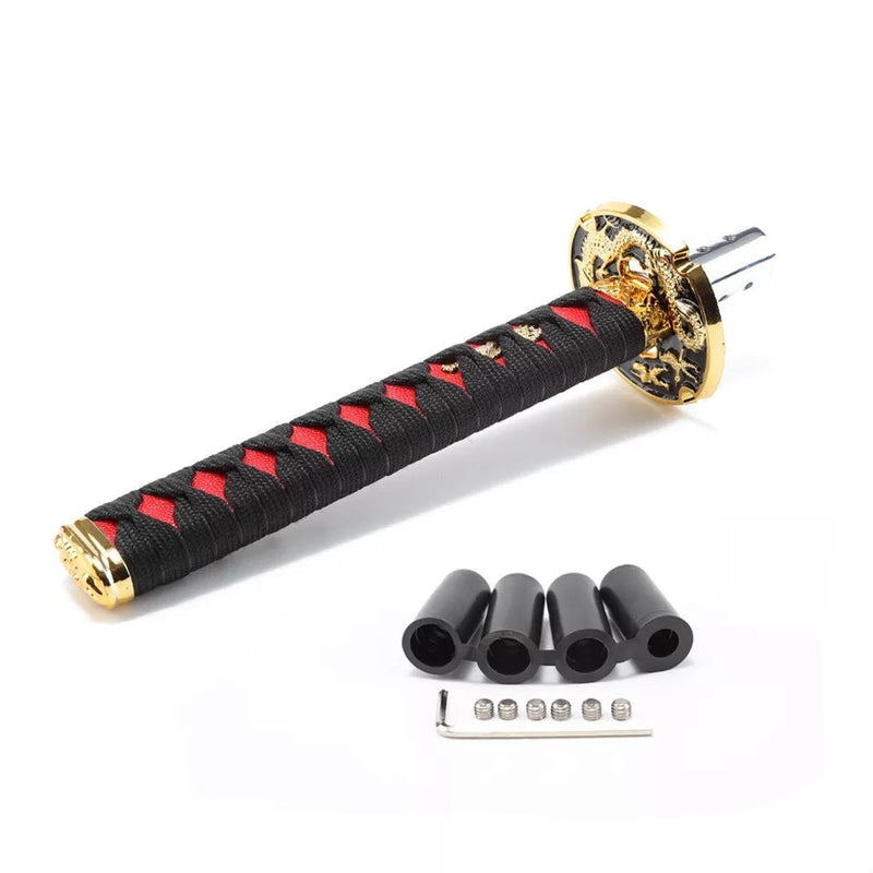 Samurai Sword JDM Car Manual Shift Knob Shifter Alloy Katana Adapter