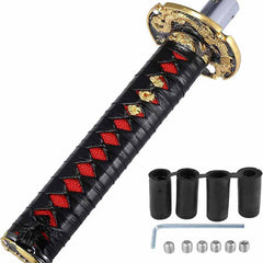 Samurai Sword JDM Car Manual Shift Knob Shifter Alloy Katana Adapter