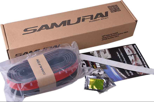 SAMURAI RED Car Body Kit Bumper Lip Side Skirt Rubber Edge Decorative Protector Trim