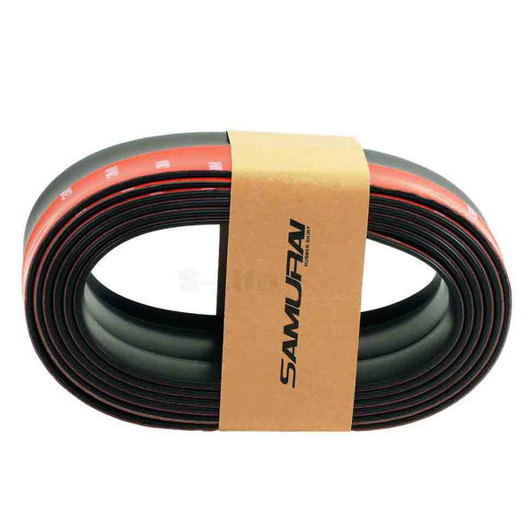 SAMURAI BLACK Car Body Kit Bumper Lip Side Skirt Rubber Edge Decorative Protector Trim