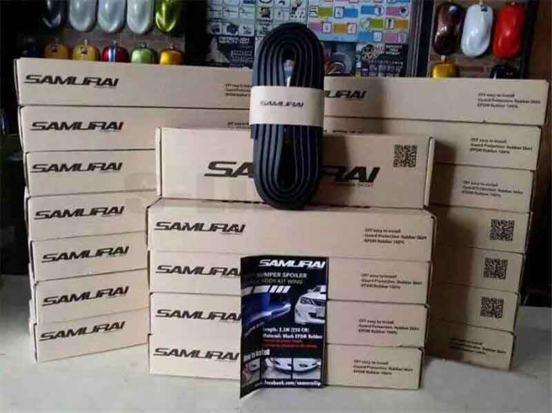 SAMURAI CARBON FIBER Car Body Kit Bumper Lip Side Skirt Rubber Edge Decorative Protector Trim