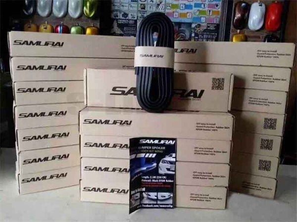 SAMURAI RED Car Body Kit Bumper Lip Side Skirt Rubber Edge Decorative Protector Trim