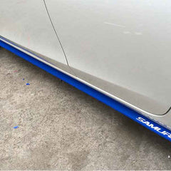 SAMURAI BLUE Car Body Kit Bumper Lip Side Skirt Rubber Edge Decorative Protector Trim