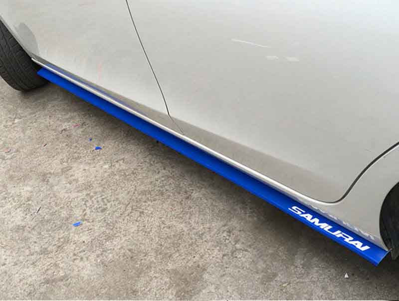 SAMURAI BLUE Car Body Kit Bumper Lip Side Skirt Rubber Edge Decorative Protector Trim