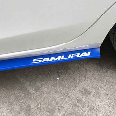 SAMURAI BLUE Car Body Kit Bumper Lip Side Skirt Rubber Edge Decorative Protector Trim